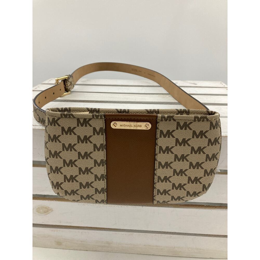MICHAEL KORS, TAN, BROWN LARGE, (LARGE BELT SIZE) FANNY PACK - Picture 2 of 9